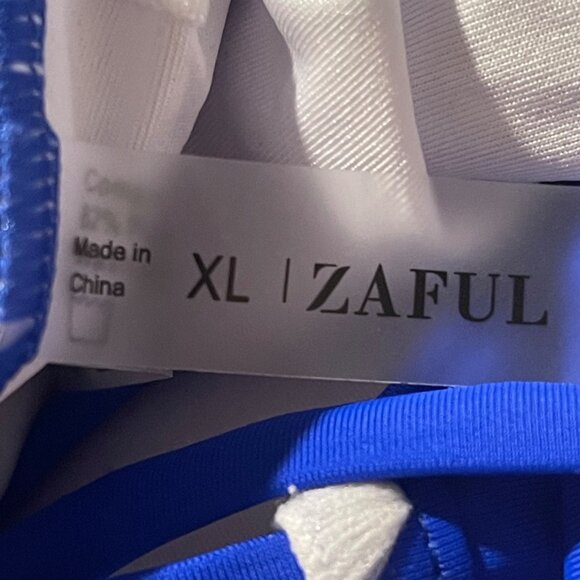 Zaful Womens 2 Piece Tankini Set Size XL Floral Bikini Bottoms crisscross straps - Picture 6 of 9